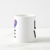 Liebe - Flagge Australiens Kaffeetasse (Mittel)