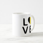 Liebe - Flagge Belgiens Kaffeetasse (VorderseiteRechts)