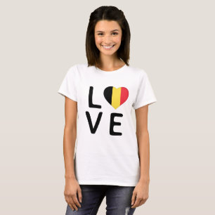 Liebe - Flagge Belgiens T-Shirt