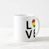 Liebe - Flagge Boliviens Kaffeetasse (VorderseiteRechts)