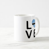 Liebe - Flagge Botswanas Kaffeetasse (VorderseiteRechts)