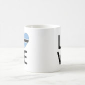 Liebe - Flagge Botswanas Kaffeetasse (Mittel)