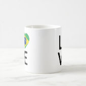 Liebe - Flagge Brasiliens Kaffeetasse (Mittel)