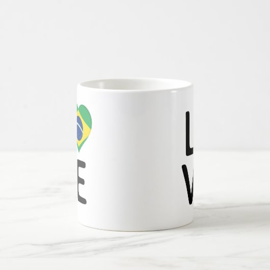 Liebe - Flagge Brasiliens Kaffeetasse (Mittel)