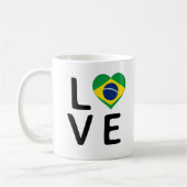 Liebe - Flagge Brasiliens Kaffeetasse (Links)