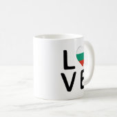 Liebe - Flagge Bulgariens Kaffeetasse (VorderseiteRechts)