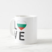 Liebe - Flagge Bulgariens Kaffeetasse (Vorderseite Links)