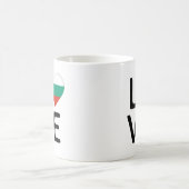 Liebe - Flagge Bulgariens Kaffeetasse (Mittel)