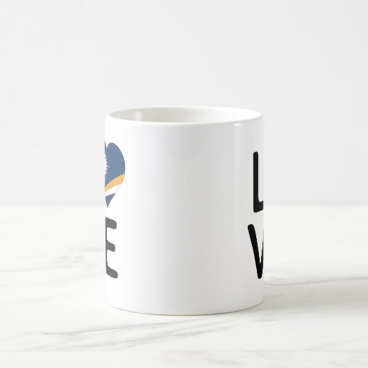 Liebe - Flagge der Marshallinseln Kaffeetasse (Mittel)