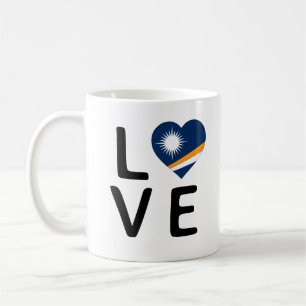 Liebe - Flagge der Marshallinseln Kaffeetasse