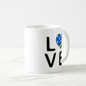Liebe - Flagge der Salomonen Kaffeetasse (VorderseiteRechts)