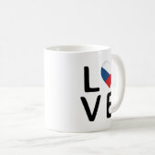 Liebe - Flagge der Tschechischen Republik Kaffeetasse (VorderseiteRechts)