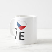 Liebe - Flagge der Tschechischen Republik Kaffeetasse (Vorderseite Links)