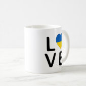 Liebe - Flagge der Ukraine Kaffeetasse (VorderseiteRechts)