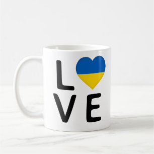Liebe - Flagge der Ukraine Kaffeetasse