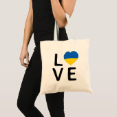 Liebe - Flagge der Ukraine Tragetasche (Vorderseite (Produkt))