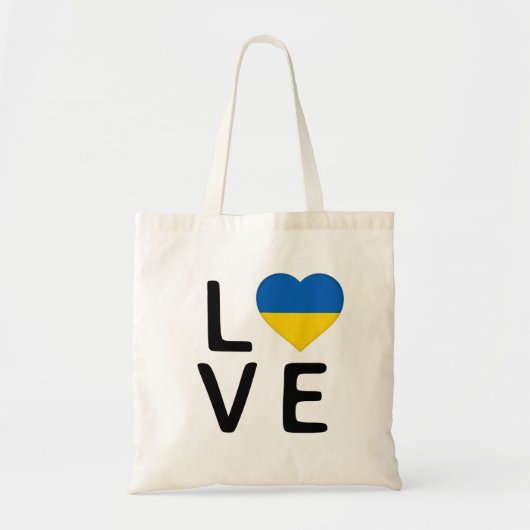 Liebe - Flagge der Ukraine Tragetasche (Vorne)