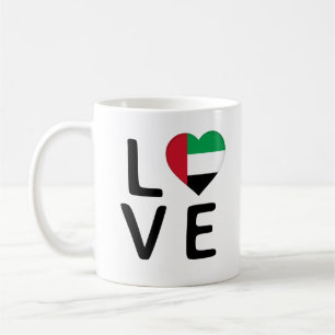Liebe - Flagge der Vereinigten Arabischen Emirate Kaffeetasse