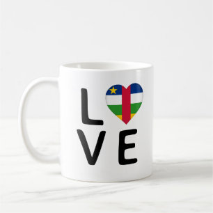 Liebe - Flagge der Zentralafrikanischen Republik Kaffeetasse