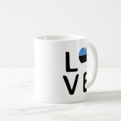 Liebe - Flagge Estlands Kaffeetasse (VorderseiteRechts)