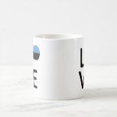 Liebe - Flagge Estlands Kaffeetasse (Mittel)