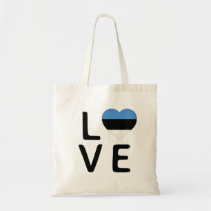 Liebe - Flagge Estlands Tragetasche