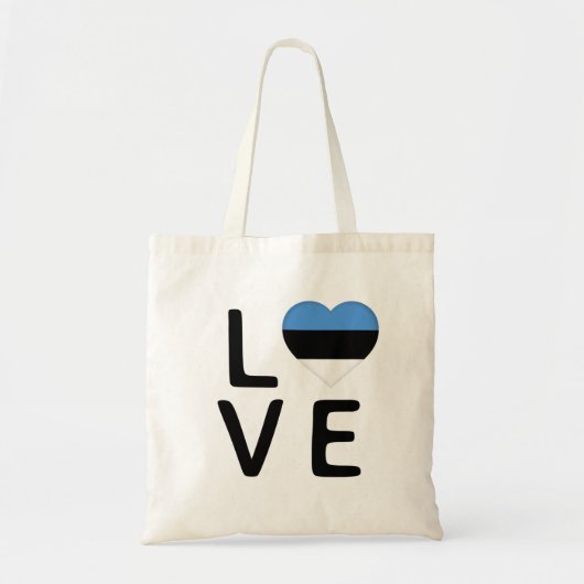 Liebe - Flagge Estlands Tragetasche (Vorne)