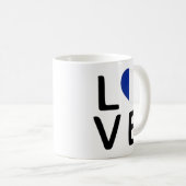Liebe - Flagge Frankreichs Kaffeetasse (VorderseiteRechts)