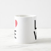 Liebe - Flagge Frankreichs Kaffeetasse (Mittel)