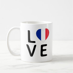 Liebe - Flagge Frankreichs Kaffeetasse