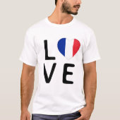 Liebe - Flagge Frankreichs T-Shirt (Vorderseite)