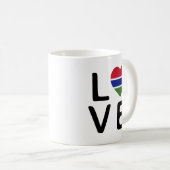 Liebe - Flagge Gambias Kaffeetasse (VorderseiteRechts)