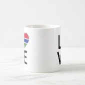 Liebe - Flagge Gambias Kaffeetasse (Mittel)