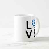 Liebe - Flagge Griechenlands Kaffeetasse (VorderseiteRechts)