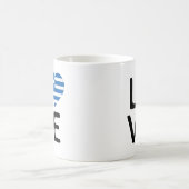 Liebe - Flagge Griechenlands Kaffeetasse (Mittel)