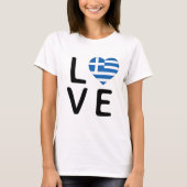 Liebe - Flagge Griechenlands T-Shirt (Vorderseite)