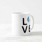 Liebe - Flagge Guatemalas Kaffeetasse (VorderseiteRechts)