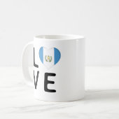 Liebe - Flagge Guatemalas Kaffeetasse (Vorderseite Links)