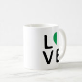 Liebe - Flagge Irlands Kaffeetasse (VorderseiteRechts)