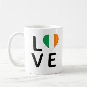 Liebe - Flagge Irlands Kaffeetasse