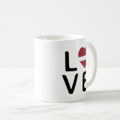 Liebe - Flagge Lettlands Kaffeetasse (VorderseiteRechts)