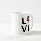 Liebe - Flagge Malaysias Kaffeetasse (VorderseiteRechts)