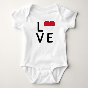 Liebe - Flagge Monaco Baby Strampler