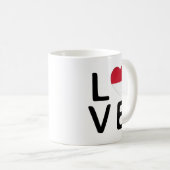 Liebe - Flagge Monaco Kaffeetasse (VorderseiteRechts)