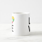 Liebe - Flagge Myanmars Kaffeetasse (Mittel)