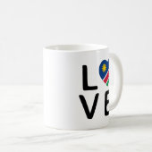Liebe - Flagge Namibias Kaffeetasse (VorderseiteRechts)