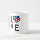 Liebe - Flagge Namibias Kaffeetasse (Vorderseite Links)