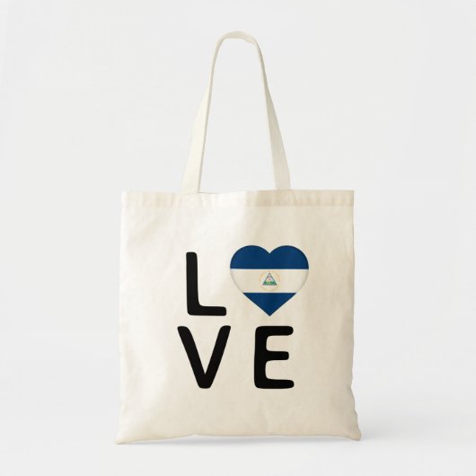 Liebe - Flagge Nicaraguas Tragetasche (Vorne)