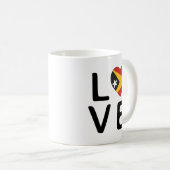 Liebe - Flagge Osttimors Kaffeetasse (VorderseiteRechts)