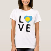 Liebe - Flagge Palau T-Shirt (Vorderseite)